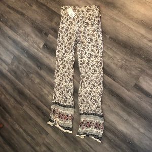 NWT divided H&M flare paisley pants elastic waist